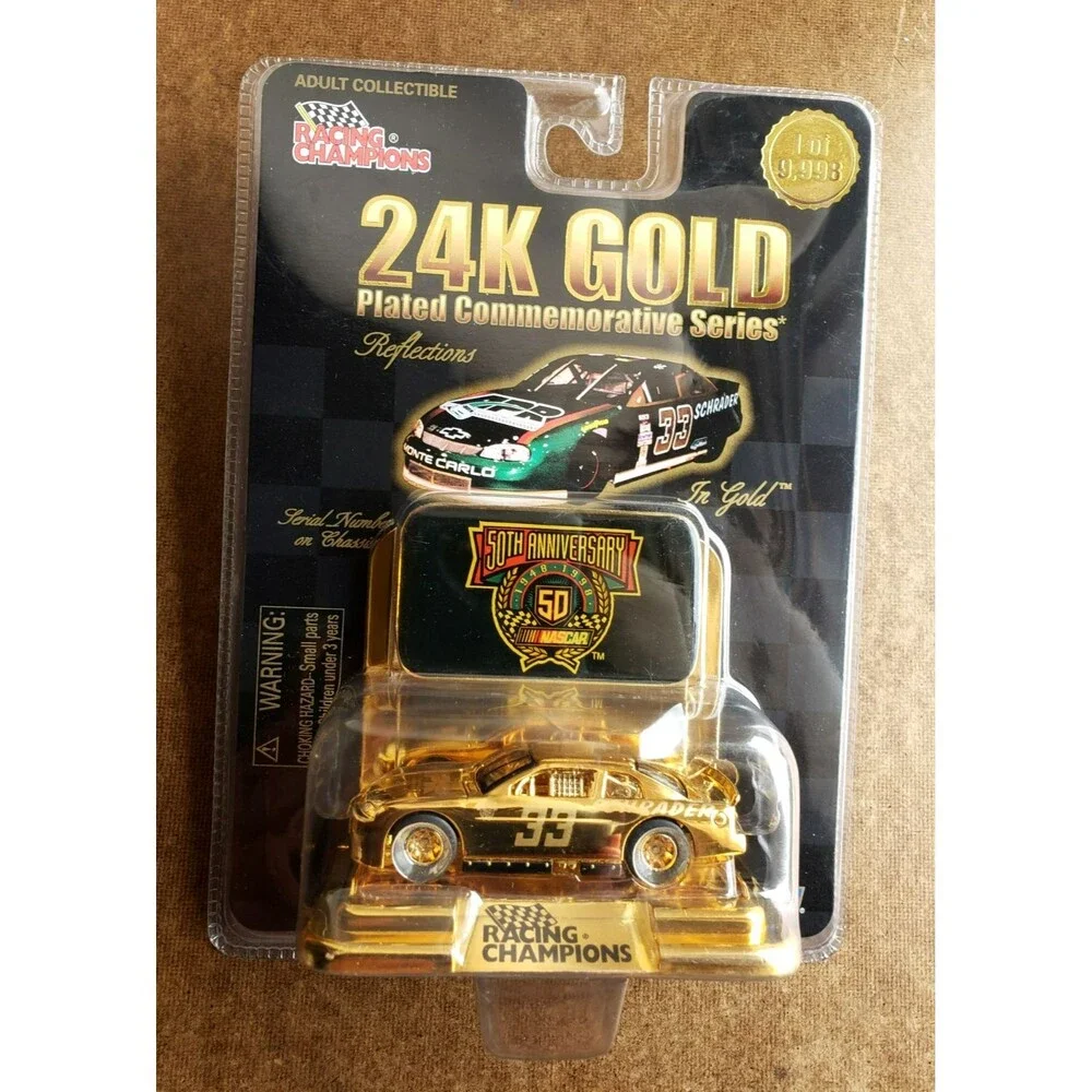 1998 Racing Champions NASCAR CHEVROLET MONTE CARLO Kenny Schrader 33 24K GOLD